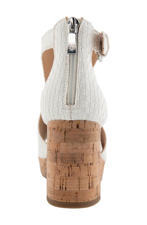 Reaction Kenneth Cole Randee Platform Sandal In Ecru Woven