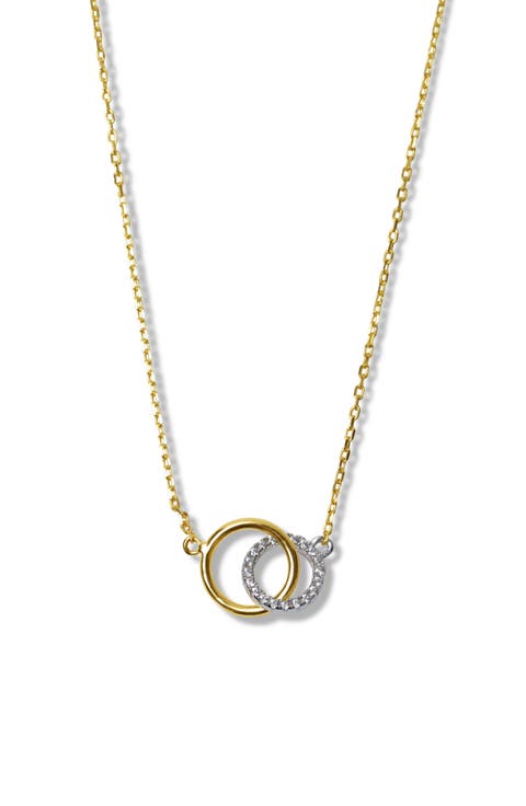 Cubic Zirconia Interlocking Pendant Necklace