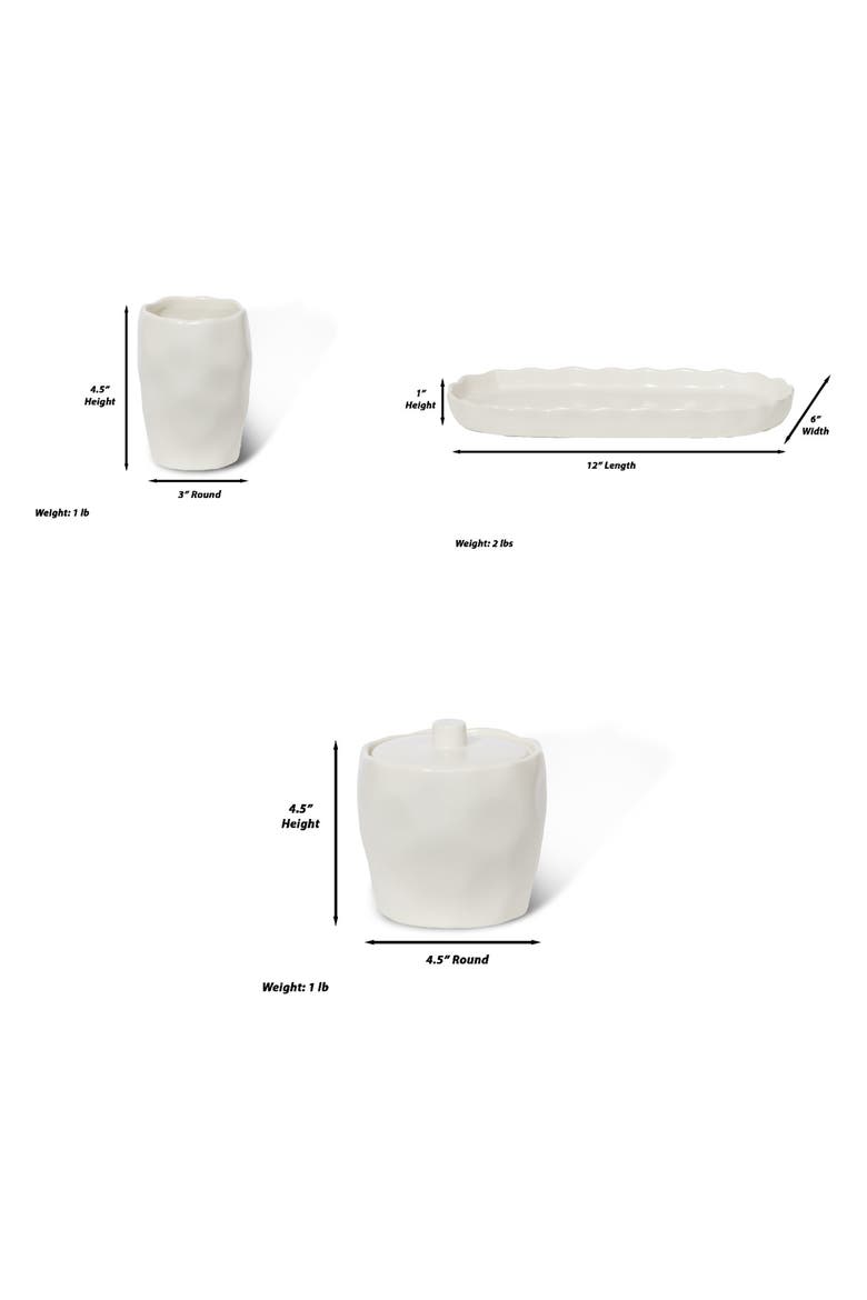French Impressions 8-Piece Bath Accessory Set, Alternate, color, WHITE