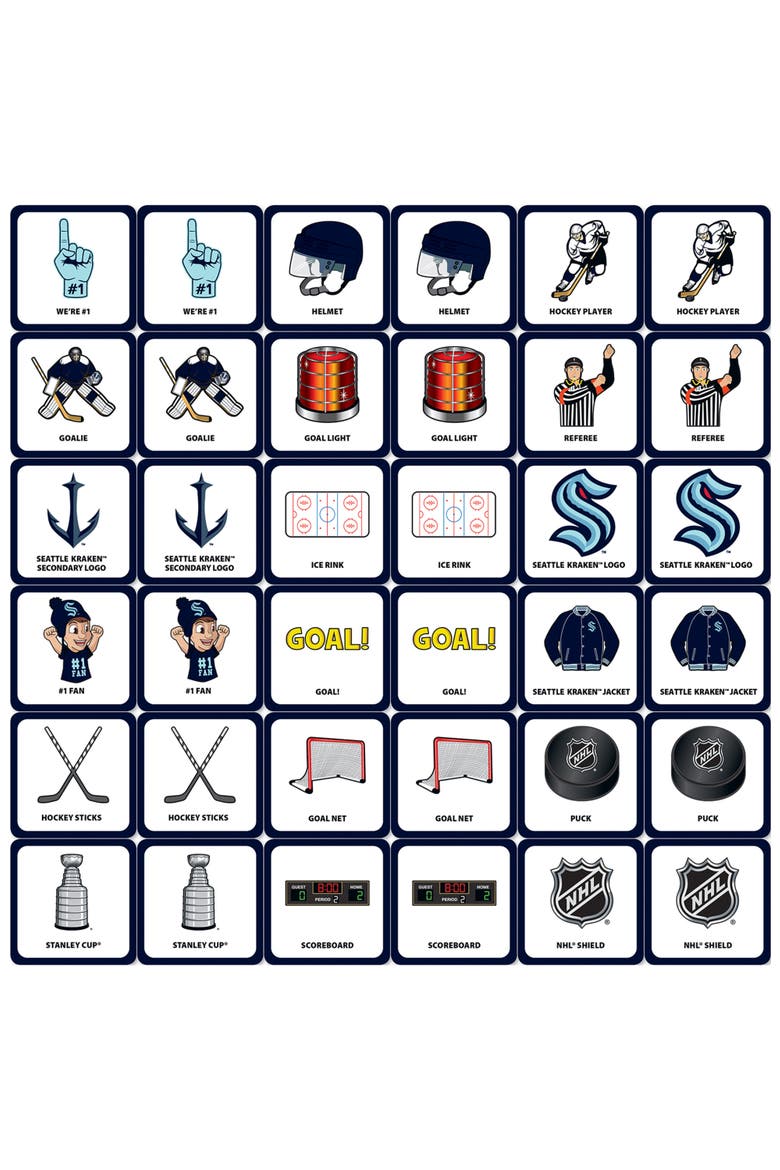 Seattle Kraken Matching Game, Alternate, color, Multicolor