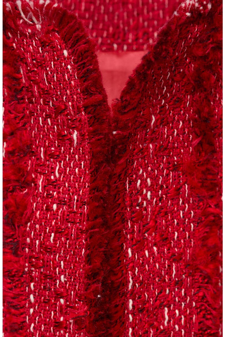 Frayed Tweed Jacket, Alternate, color, RED
