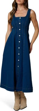 Blu Pepper Denim Midi Dress