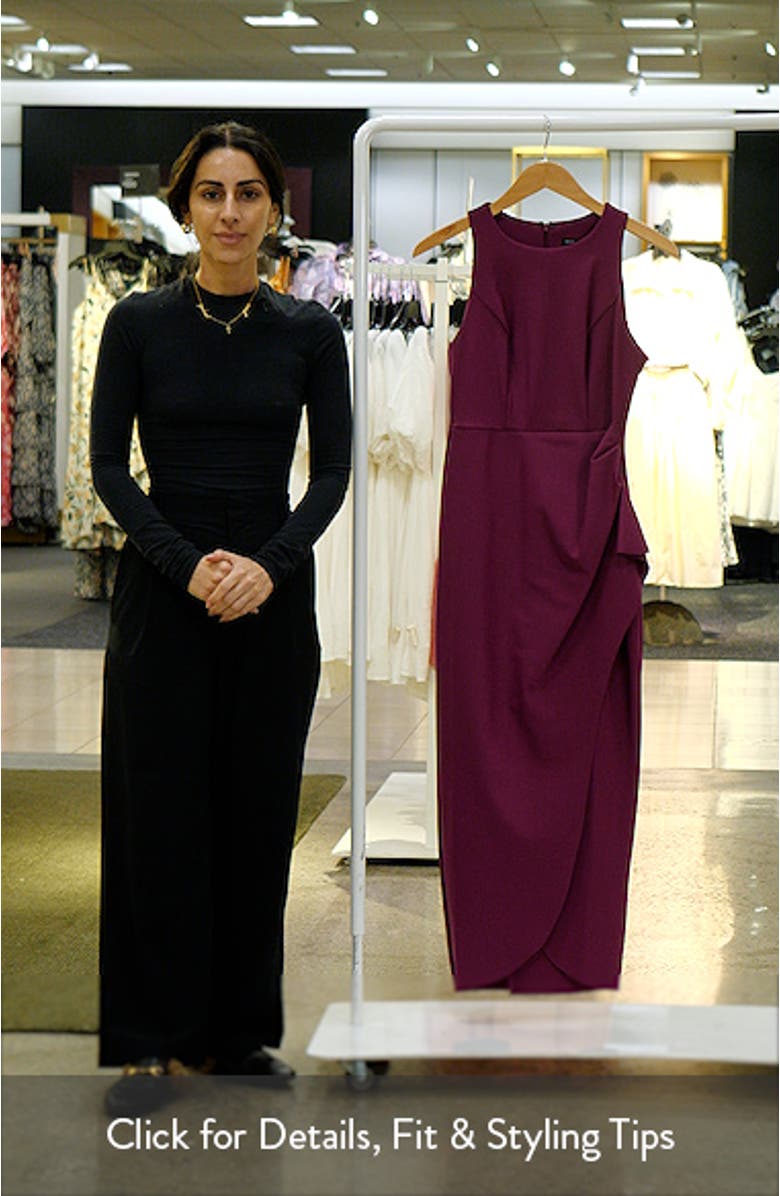 Cascade Ruffle Sleeveless Sheath Gown, sales video thumbnail