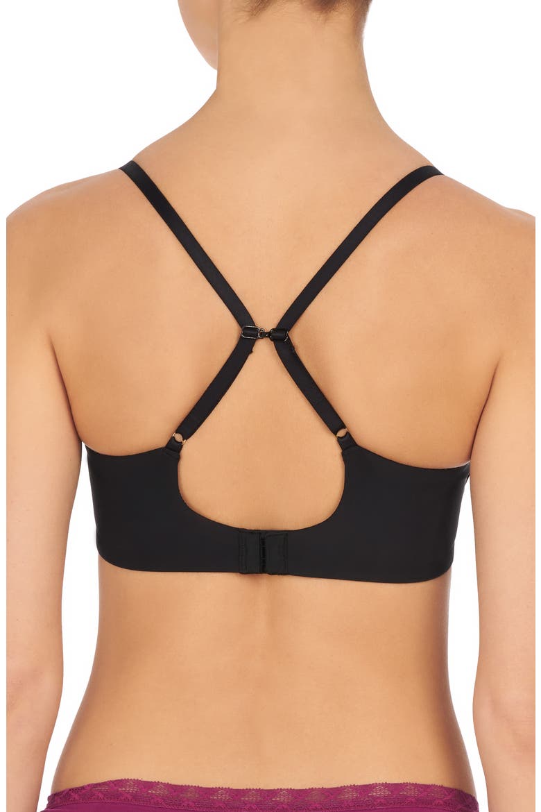 Minimal Contour Underwire Demi Bra, Alternate, color, BLACK