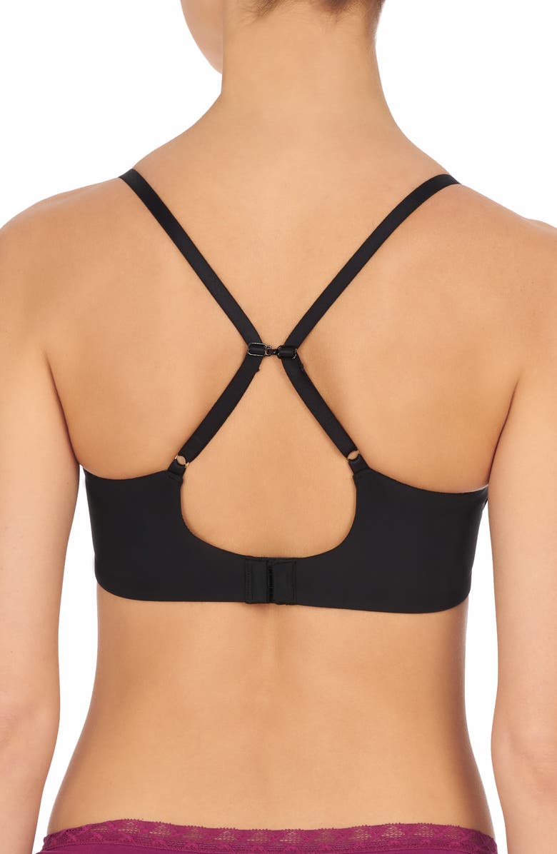 Natori Minimal Contour Underwire Demi Bra, Alternate, color, Black