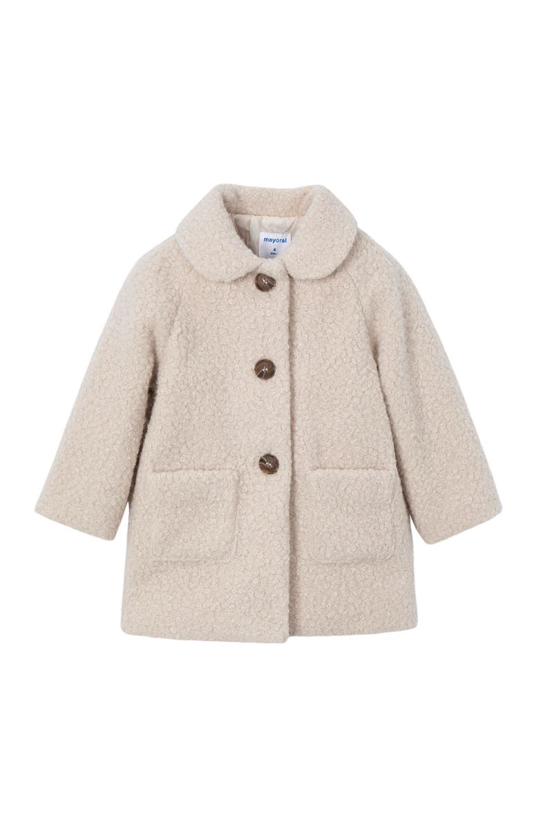 Mayoral Cozy Coat, Main, color, Beige