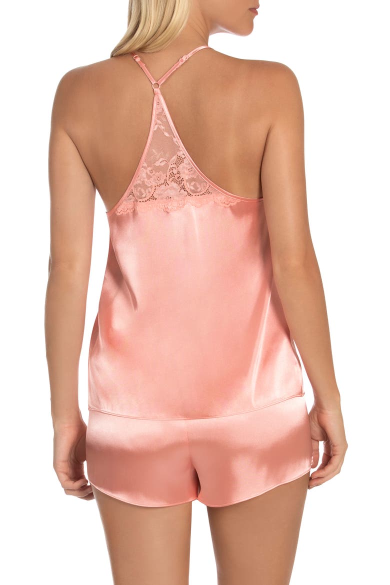 Grace Short Satin Pajamas, Alternate, color, SOFT CORAL