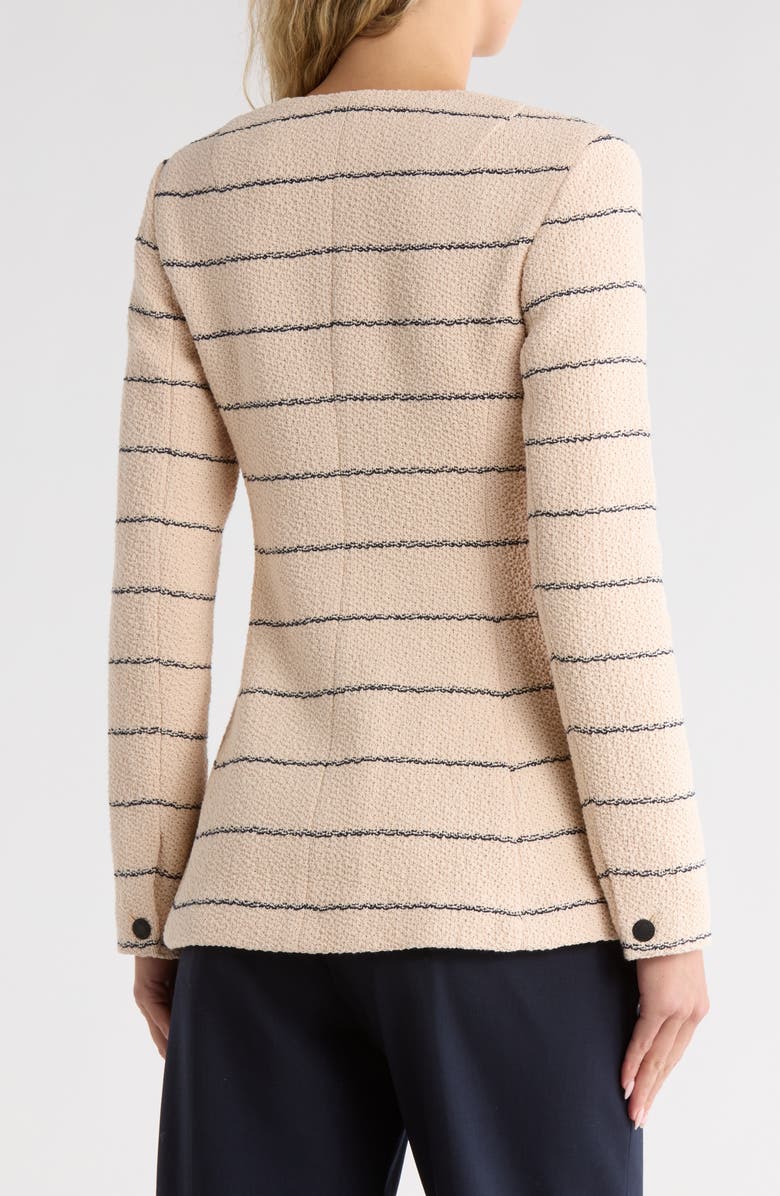 rag & bone Rosie Tweed Stripe Blazer, Alternate, color, Cream