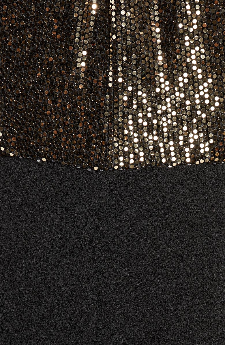 Julia Jordan Metallic Mesh Wide Leg Halter Jumpsuit, Alternate, color, 