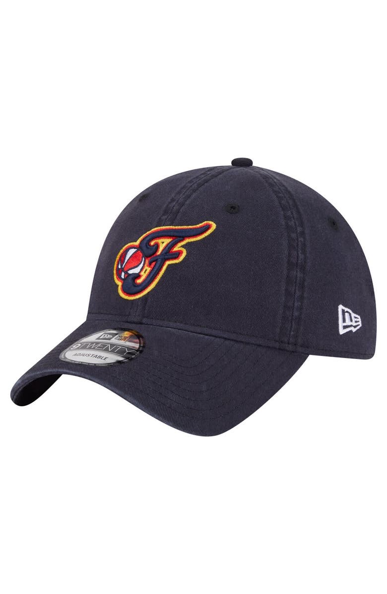 New Era Unisex New Era Navy Indiana Fever Core Alt Logo 9TWENTY Adjustable Hat, Main, color,