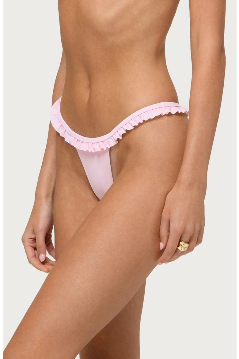 Avah Ruffle Bikini Bottoms, Alternate, color, PINK
