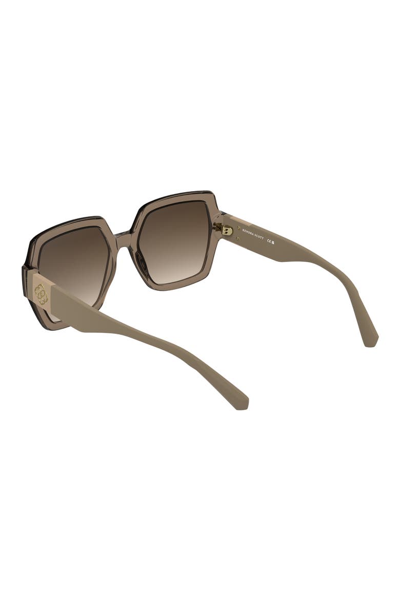Dira 56mm Rectangle Sunglasses, Alternate, color, LIGHT BROWN