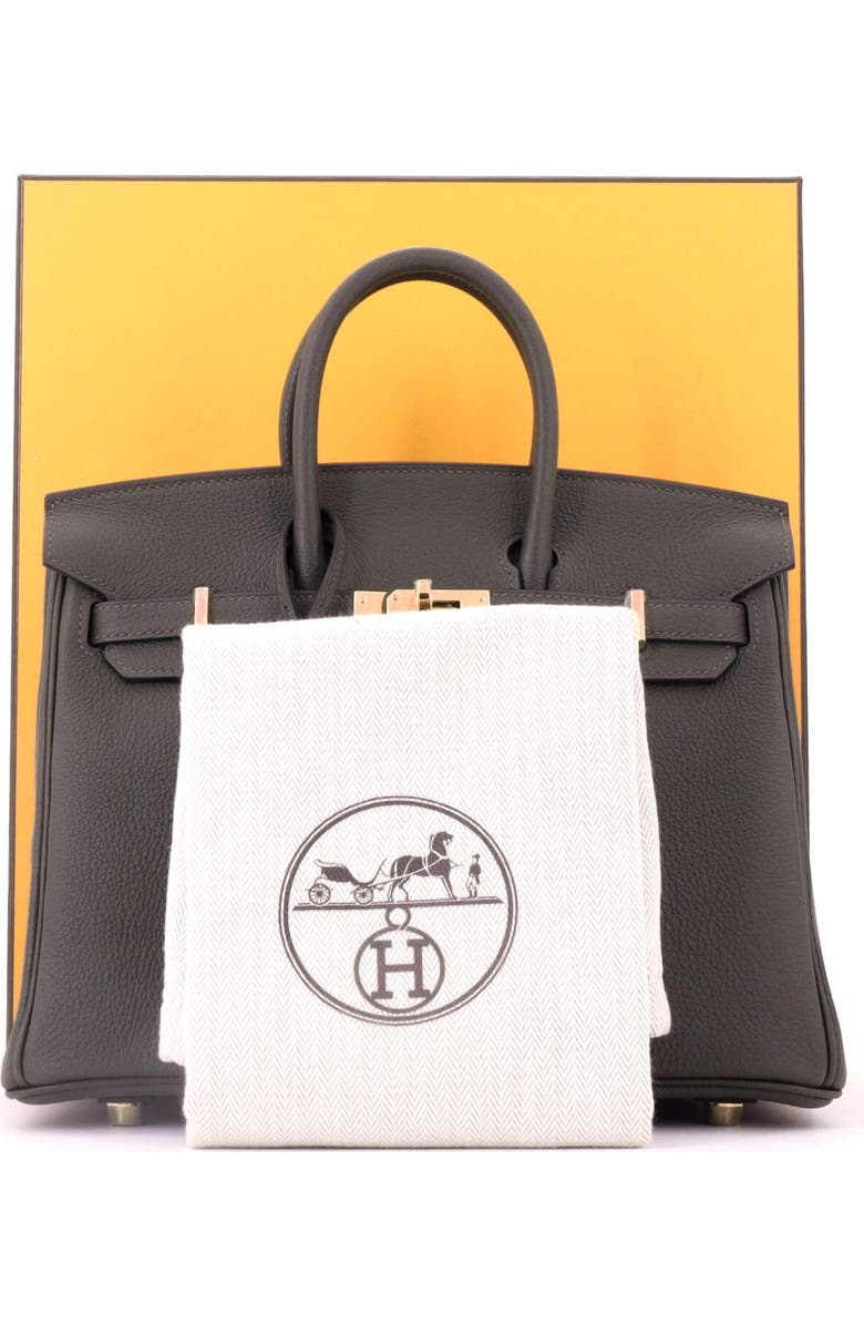 Pre-Owned Hermes Birkin Handbag Green Togo with Gold Hardware 25, Alternate, color, Vert Bronze