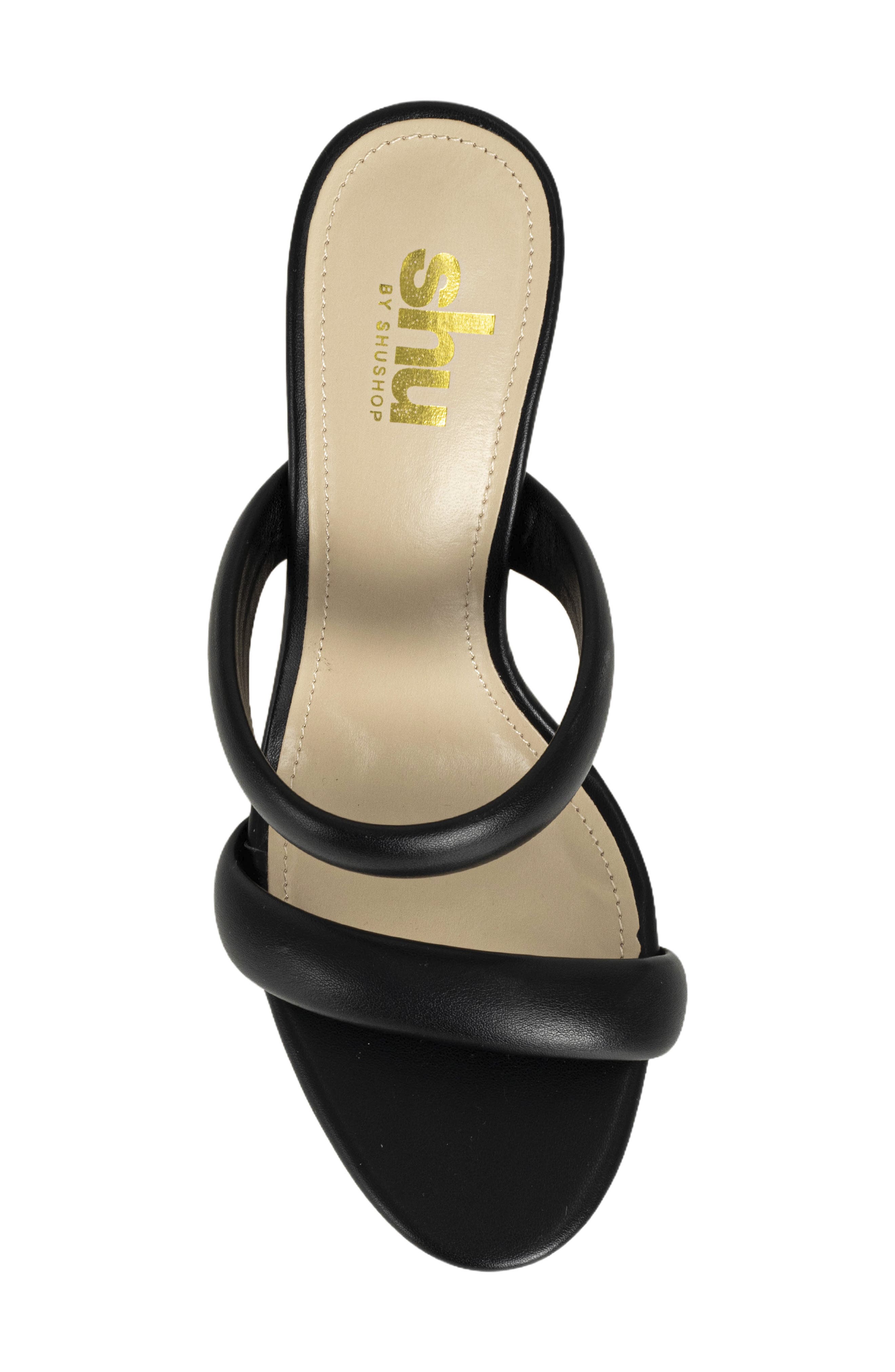 SHUSHOP Fedora Slide Sandal, Alternate, color, Black