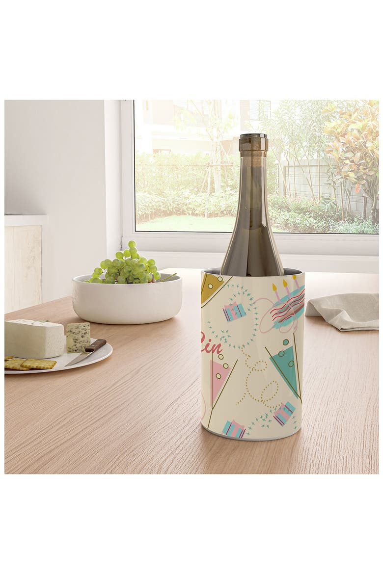 Cin Party Stainless Steel Wine Chiller, Alternate, color, YELLOW