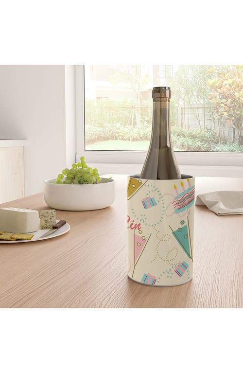 DENY DESIGNS DENY DESIGNS CIN PARTY STAINLESS STEEL WINE CHILLER