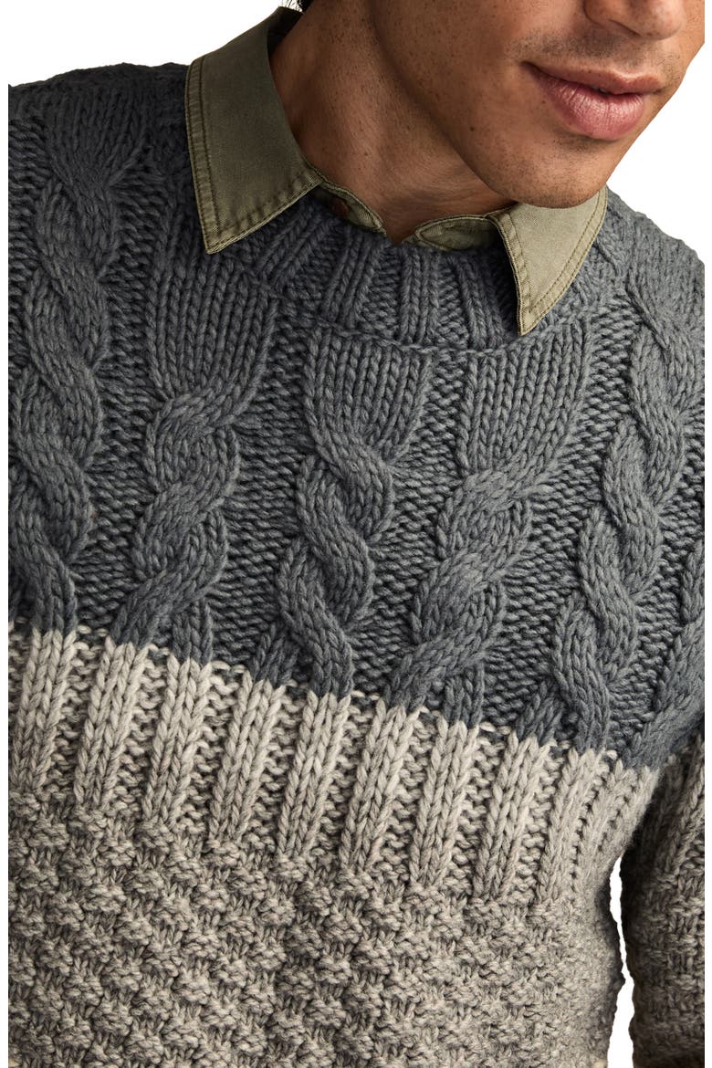 Cable Stitch Sweater, Alternate, color, TURBULENCE