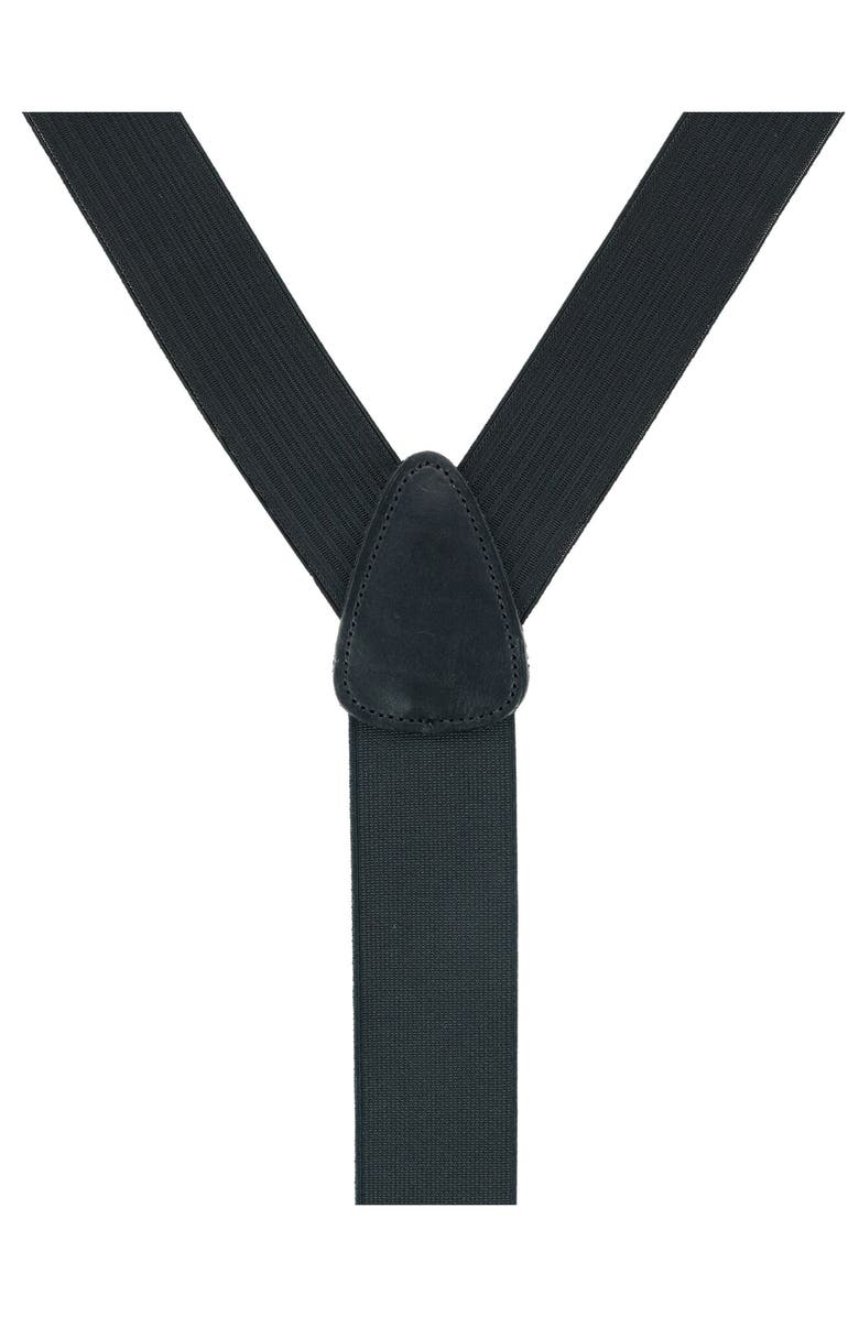 Trafalgar Regal Silk Formal Suspenders, Alternate, color, Black