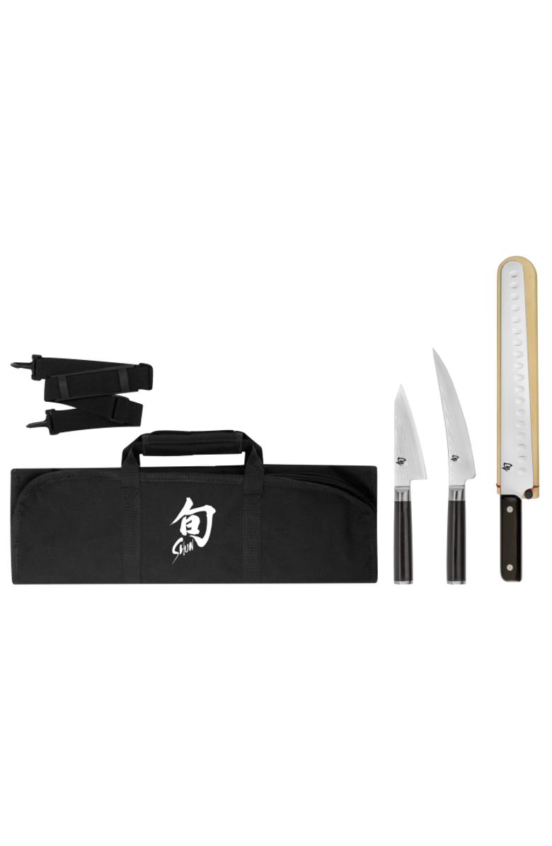 Shun Classic 4 Piece BBQ Set, Main, color, Ebony