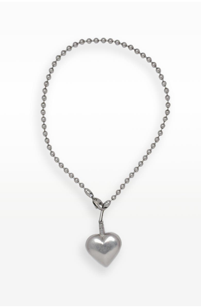 67jewelry Puffed Heart Necklace, Main, color, Silver