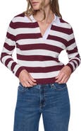DKNY Jeans Striped Long Sleeve Polo Sweater