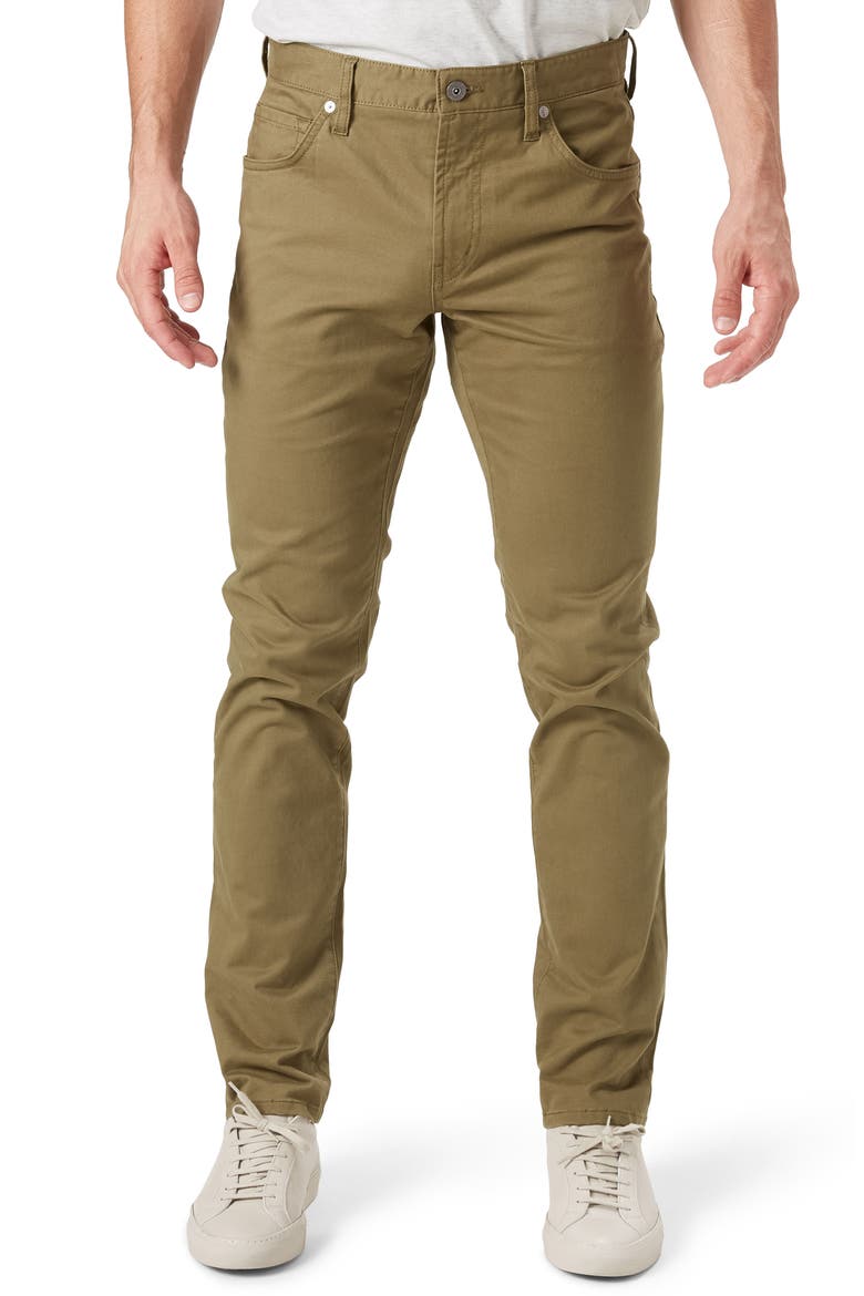 Brushed Twill Slim Straight Leg Five-Pocket Pants, Main, color, CHIP