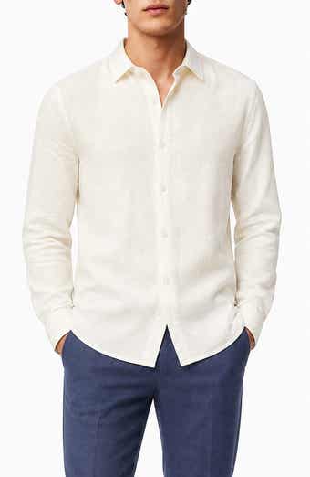 Onia Long Sleeve Linen Blend Button-Up Shirt