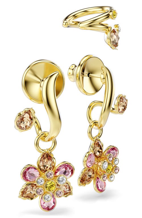 Swarovski Idyllia Gold-tone Plated Set Of Three Earrings In Gold