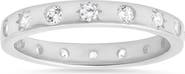 Queen Jewels Sterling Silver Celestial Cubic Zirconia Band Ring