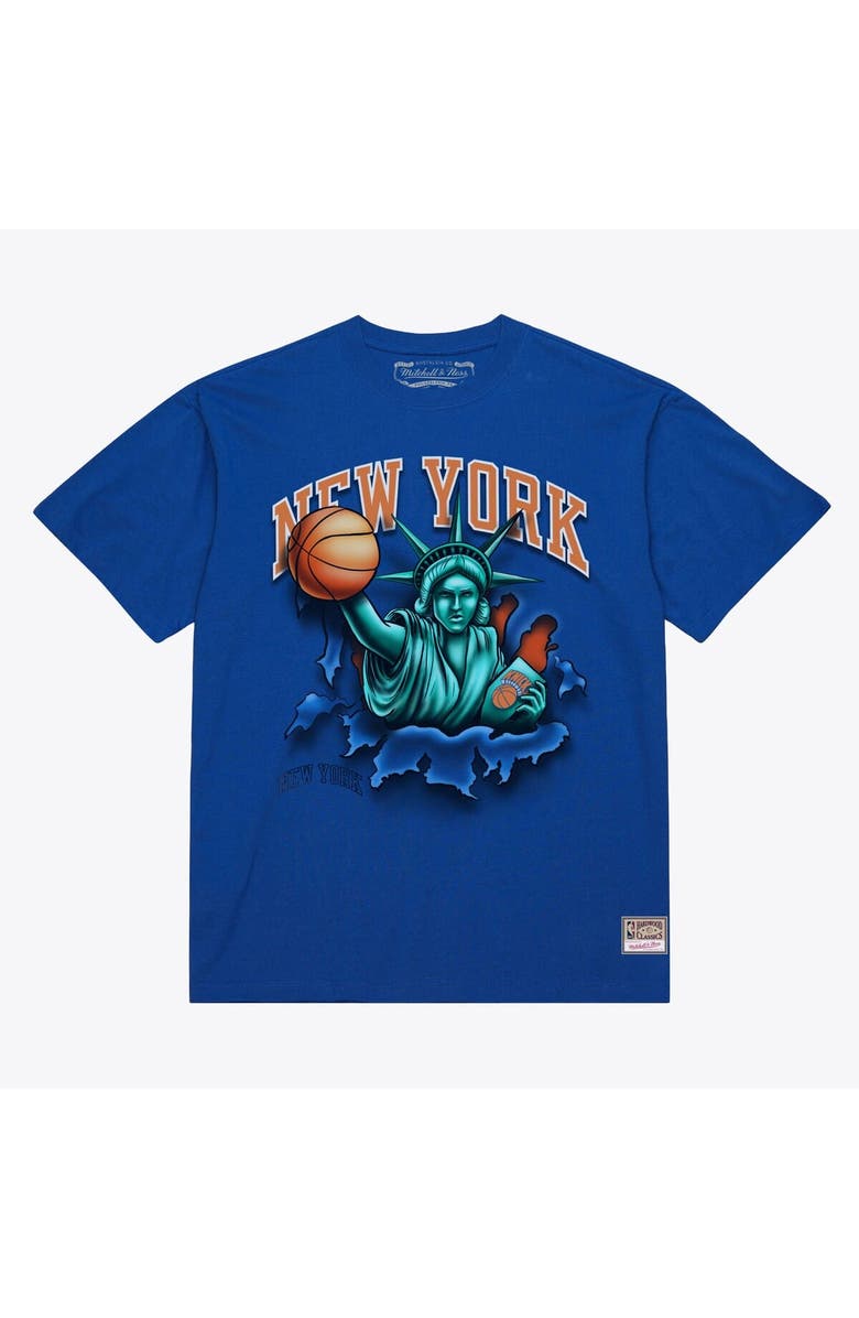 Mitchell & Ness Men's Mitchell & Ness Blue New York Knicks Breakthrough T-Shirt, Alternate, color, Blue