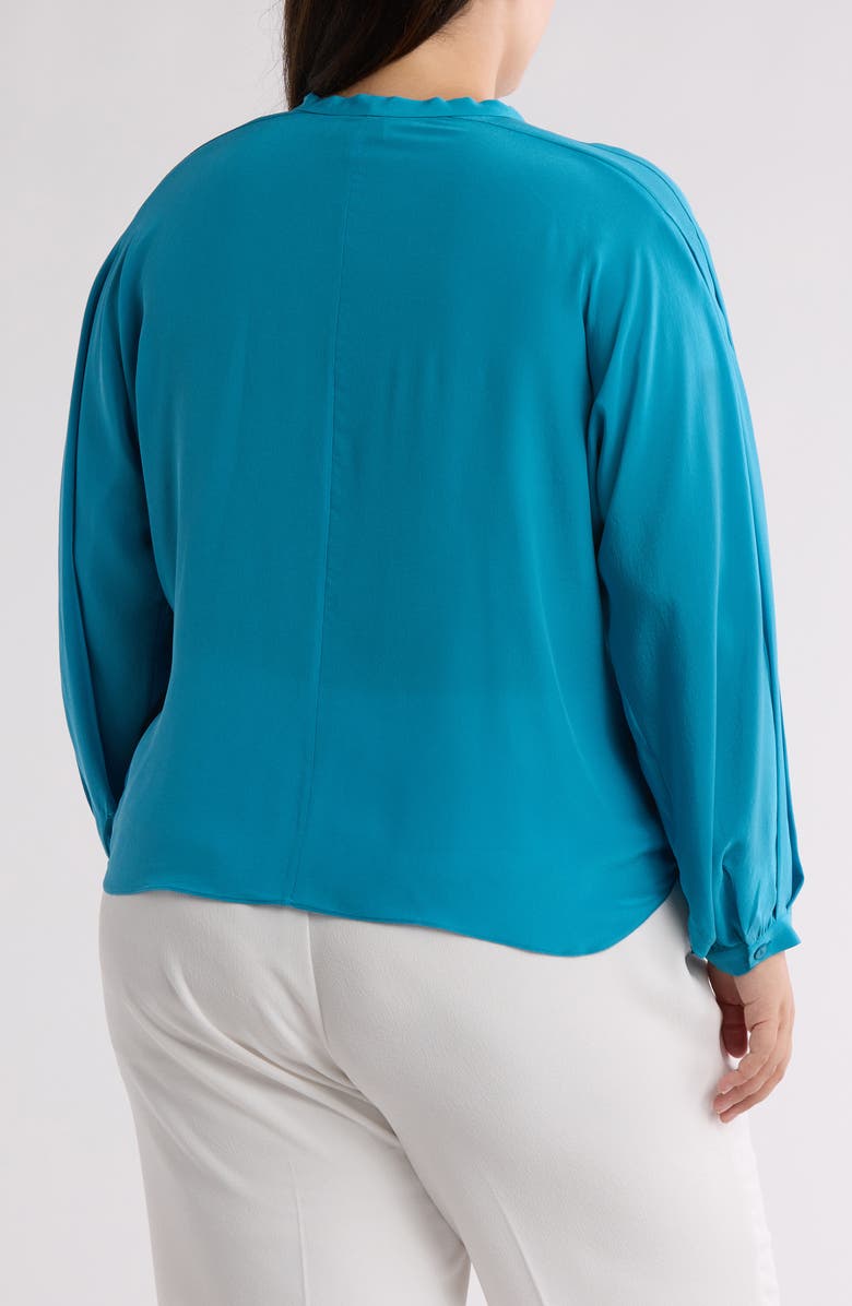Joie Wells Tie Neck Long Sleeve Silk Top, Alternate, color,