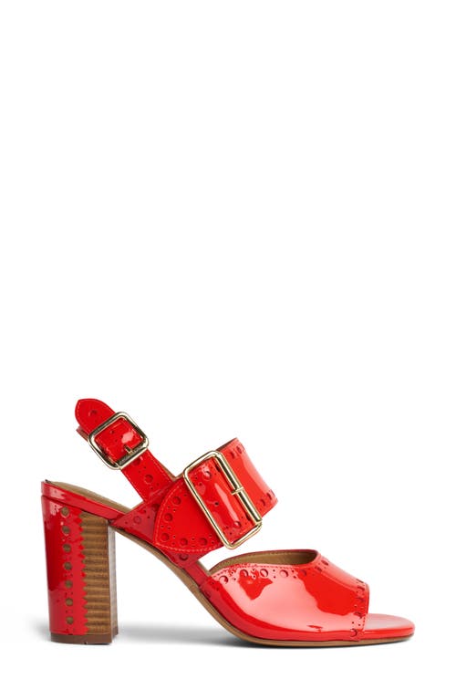 The Office Of Angela Scott Ms. Nellie Block Heel Sandal In Fruit Punch