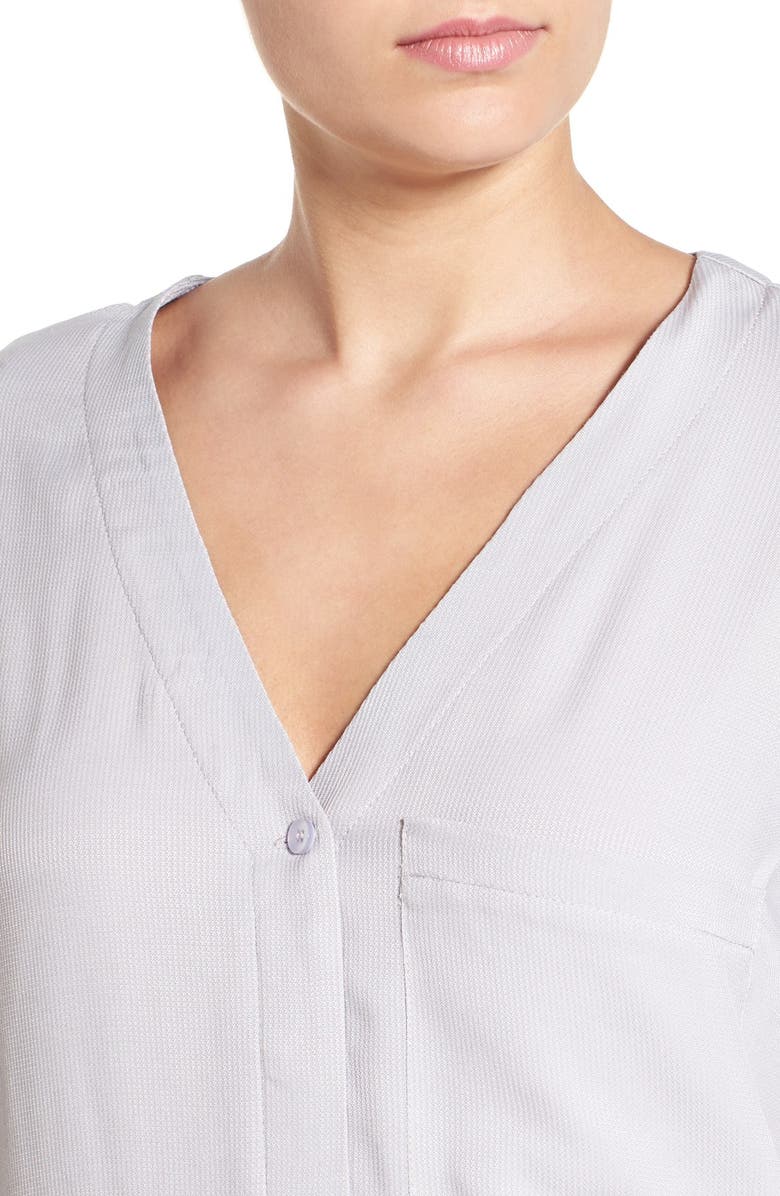 Topshop Wrap Back Long Sleeve Blouse, Alternate, color,