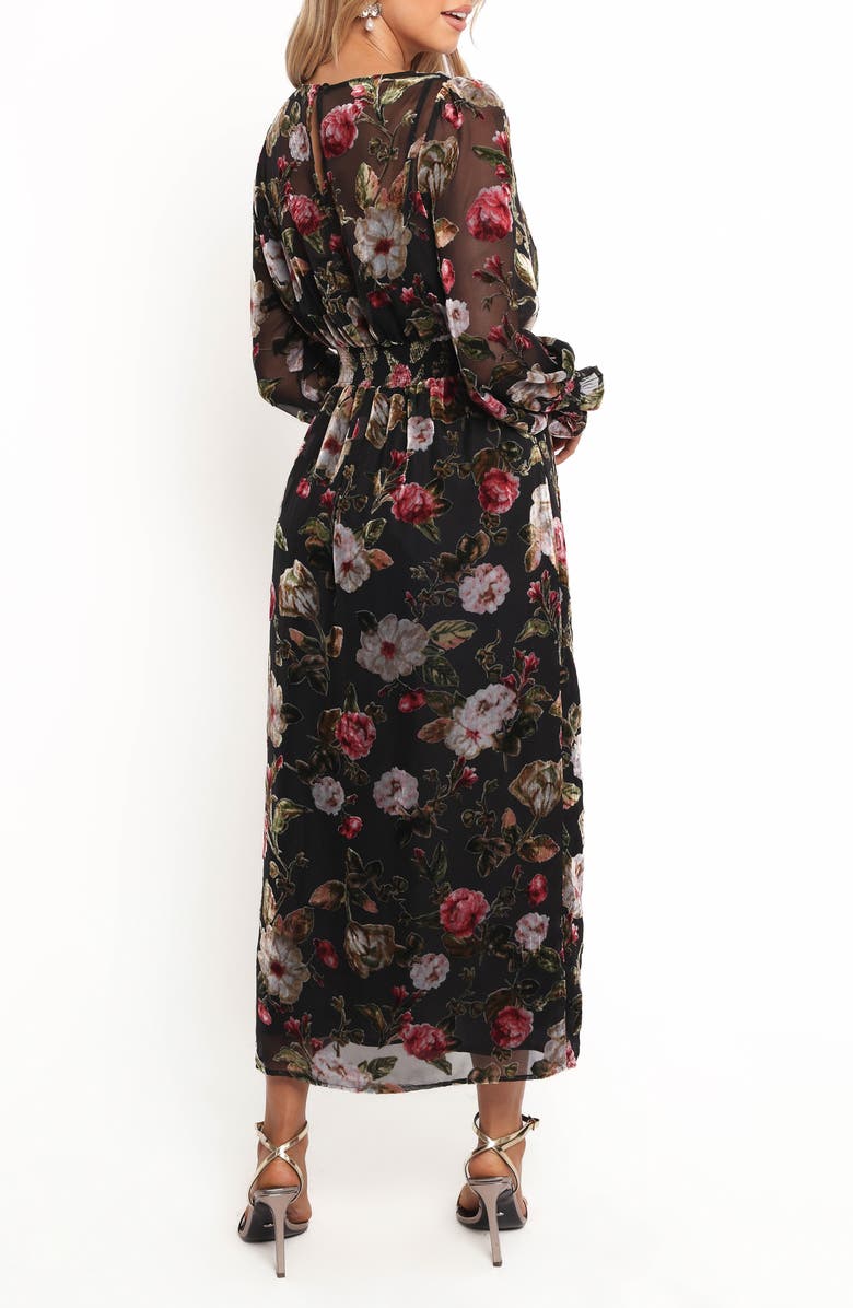 Petal & Pup Tracy Long Sleeve Dress, Alternate, color, Black Multi