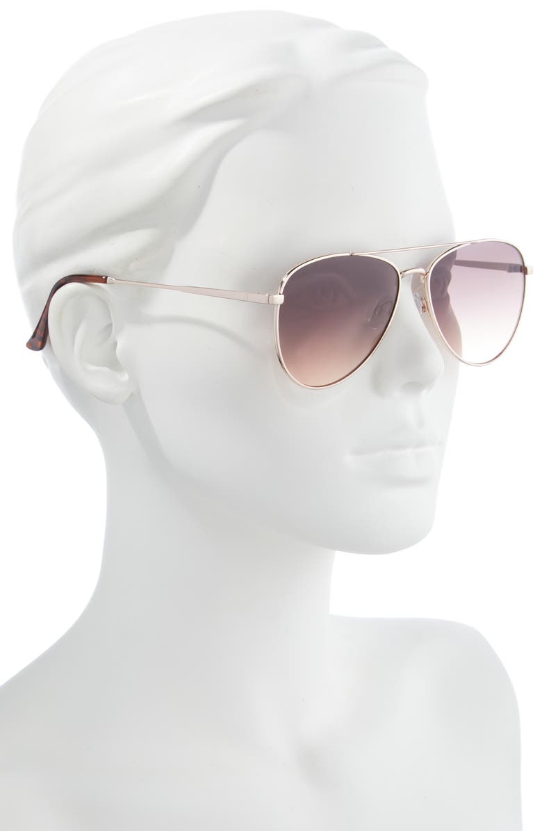 BP. 55mm Gradient Aviator Sunglasses, Alternate, color, Gold