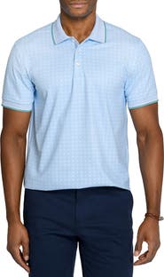 CONSTRUCT Slim Fit Square Dot Short Sleeve Polo