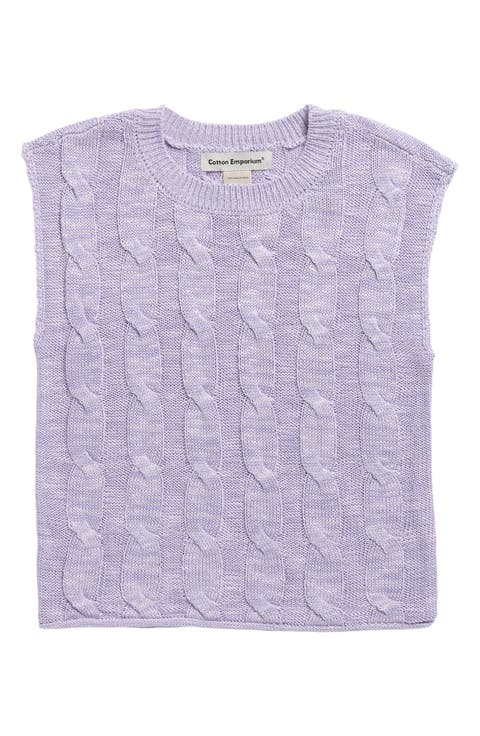 Kids' Cable Knit Sweater Tank