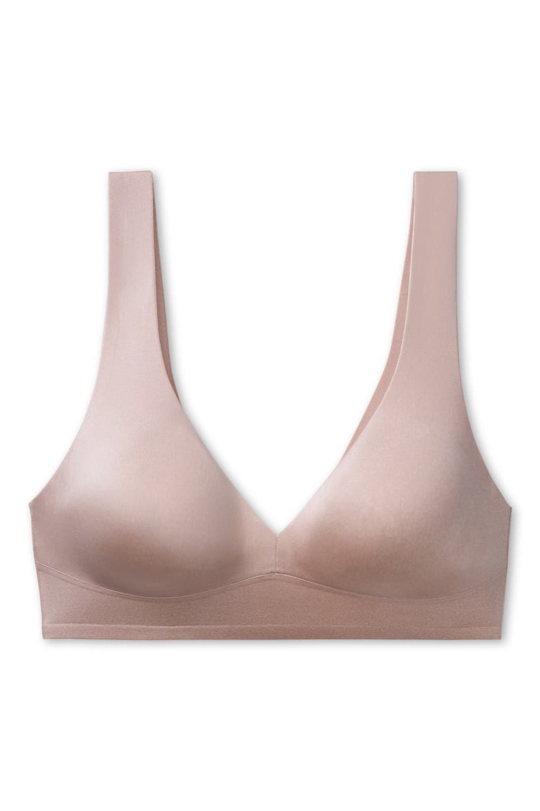 True Body Sheen Unlined Wirefree Bralette, Alternate, color, ROSE SMOKE