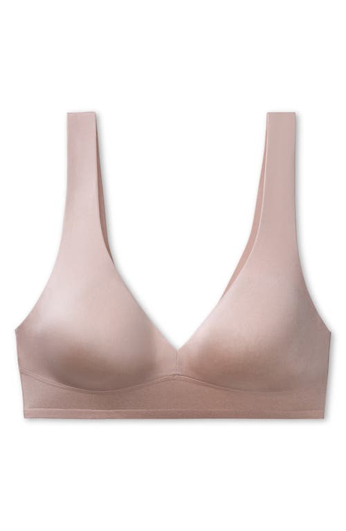 True & Co. True & Co Shiny Wireless Unlined Bra In Pink