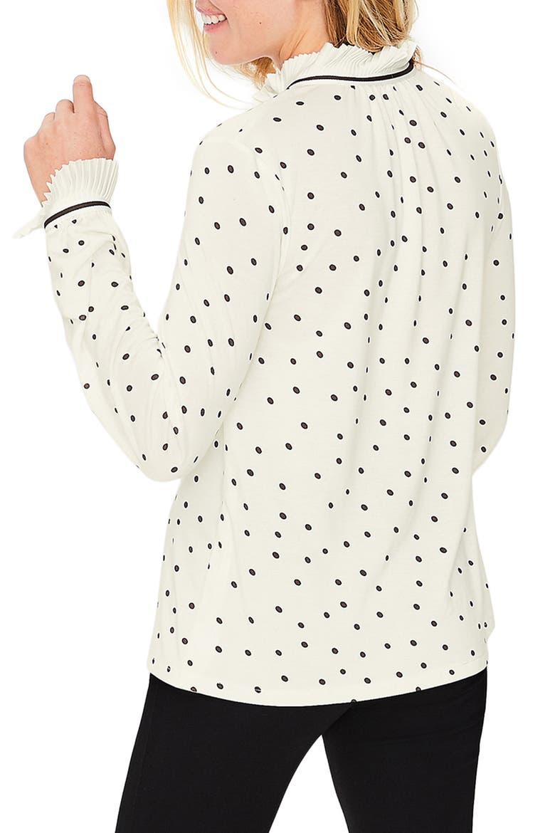 Bronwyn Jersey Top, Alternate, color, IVORY/ BLACK SPOT