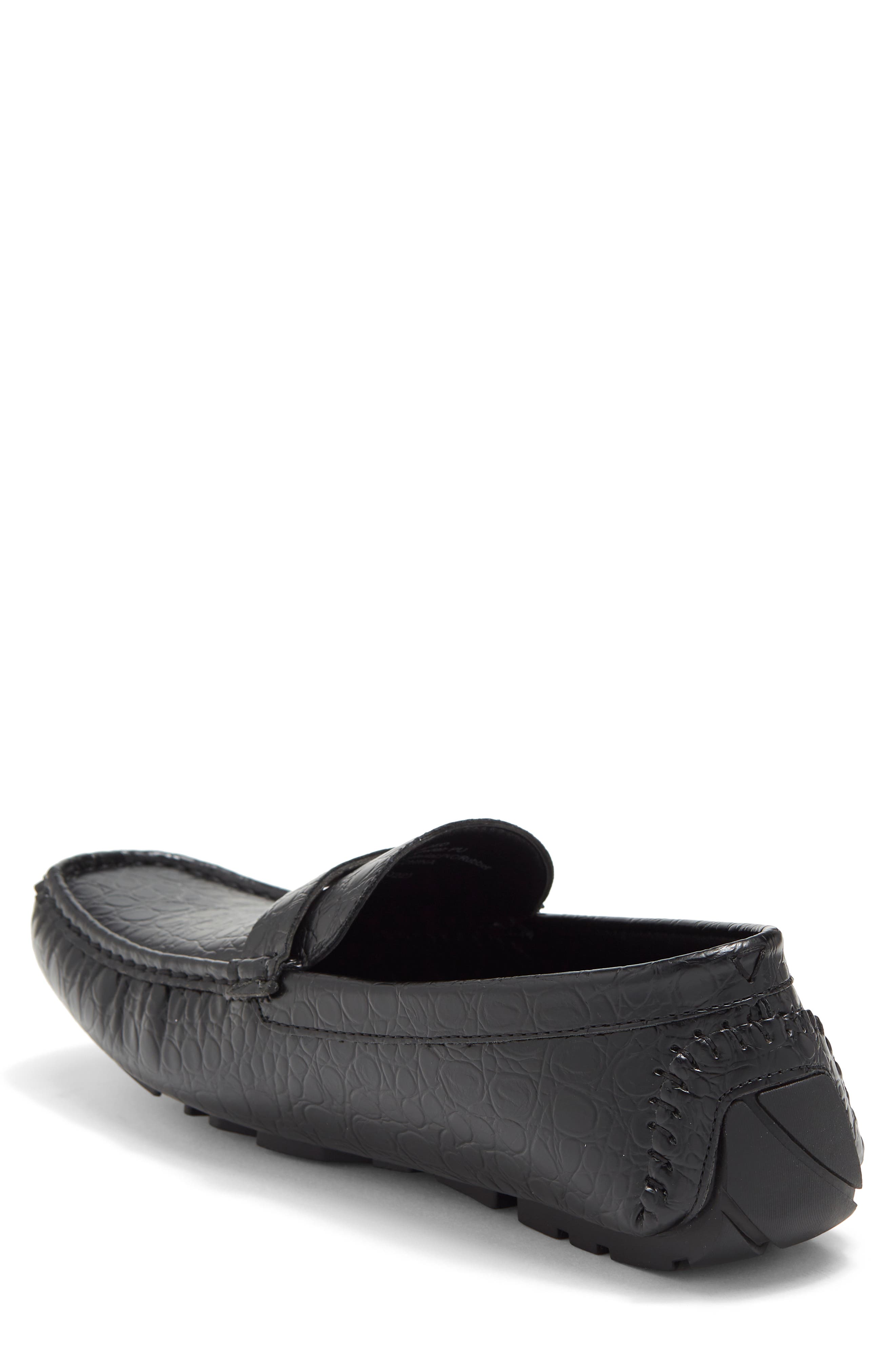 GUESS Amadeo Croc Embossed Driver, Alternate, color, 
