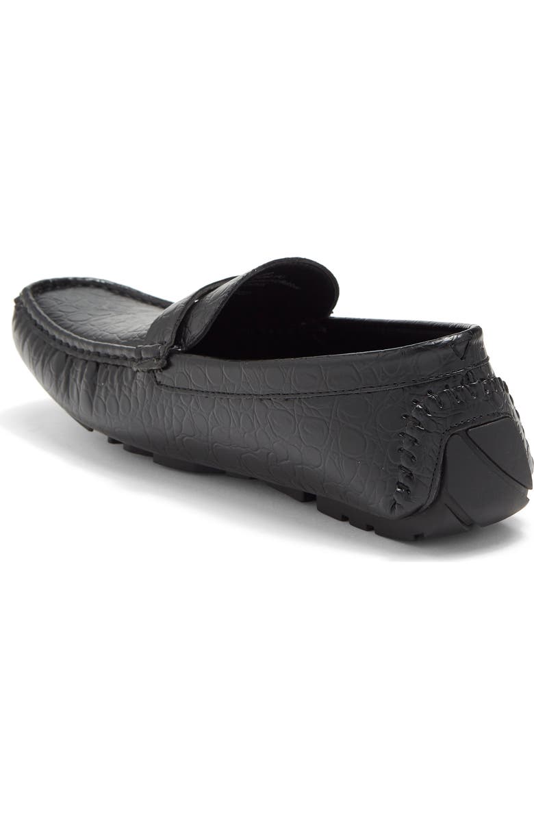 GUESS Amadeo Croc Embossed Driver, Alternate, color,