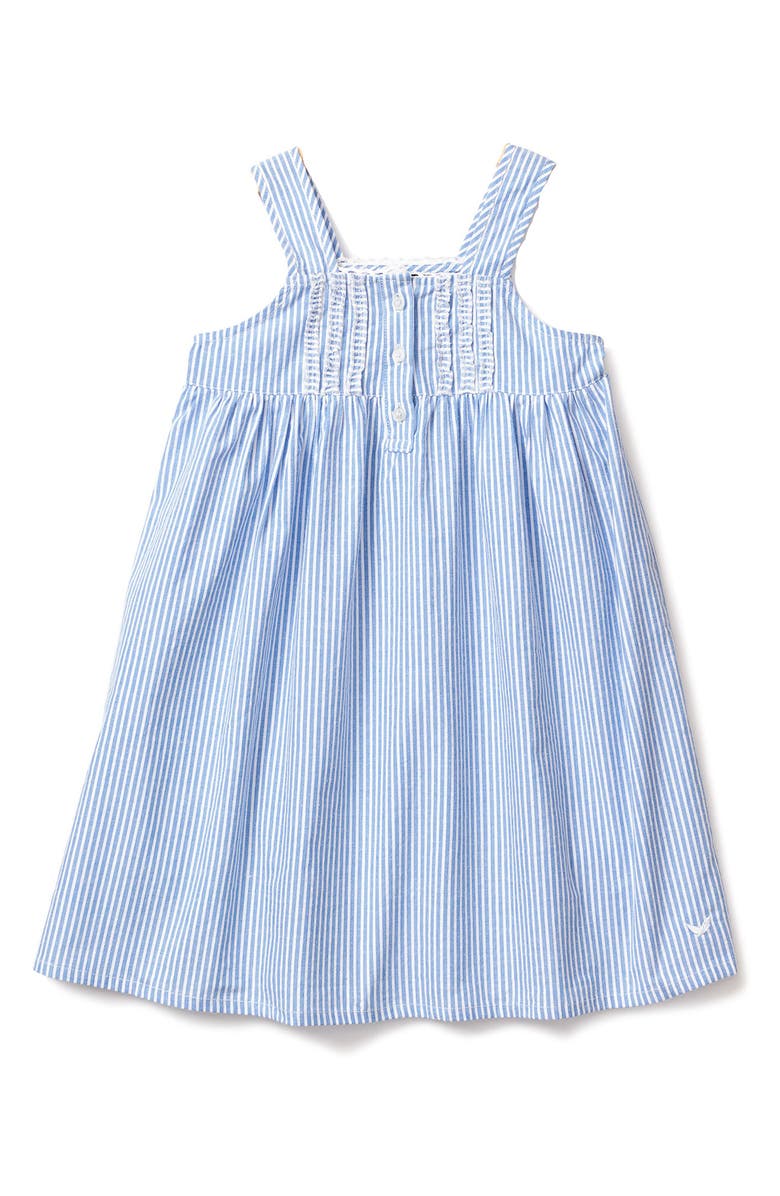 Petite Plume Kid's Stripe Seersucker Nightgown, Alternate, color, Blue