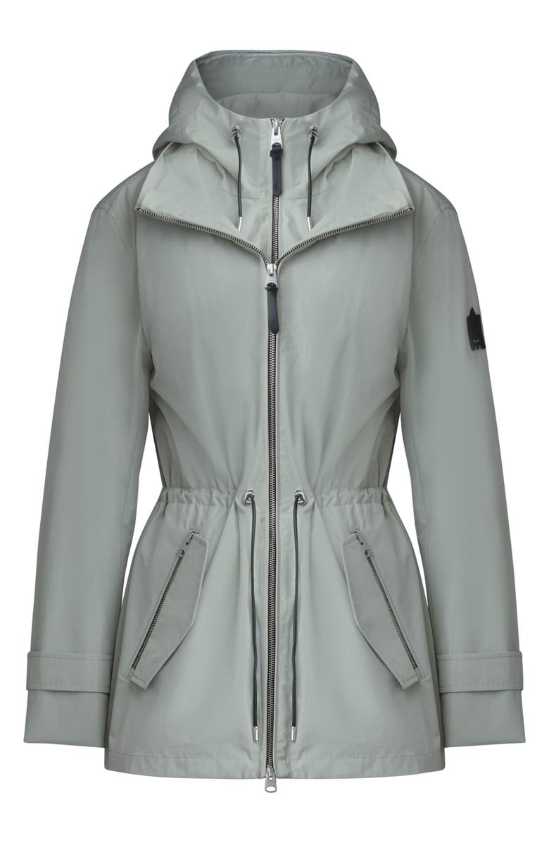 Mackage Melany Hooded Rain Jacket, Alternate, color, Jade