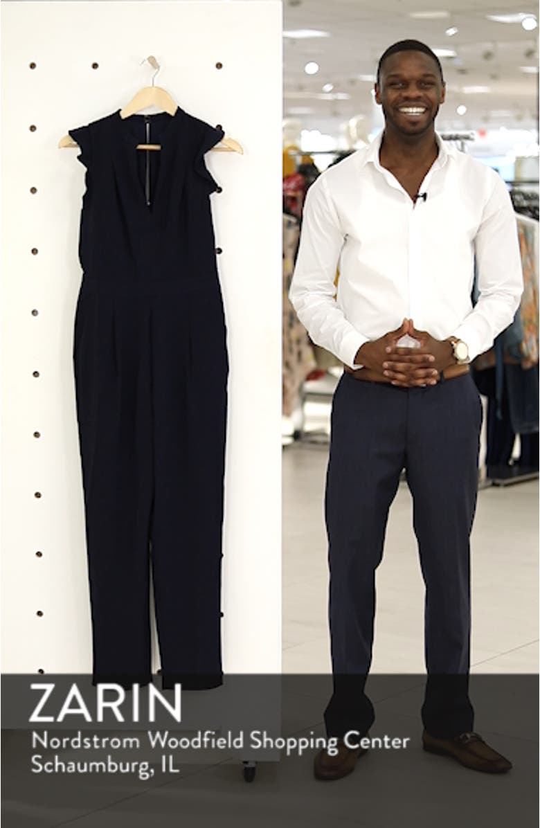 Sadie Ruffle Trim Jumpsuit, sales video thumbnail