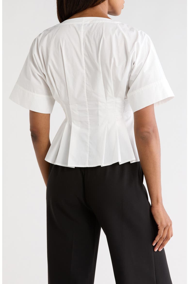 Priya Poplin Top, Alternate, color, MILK