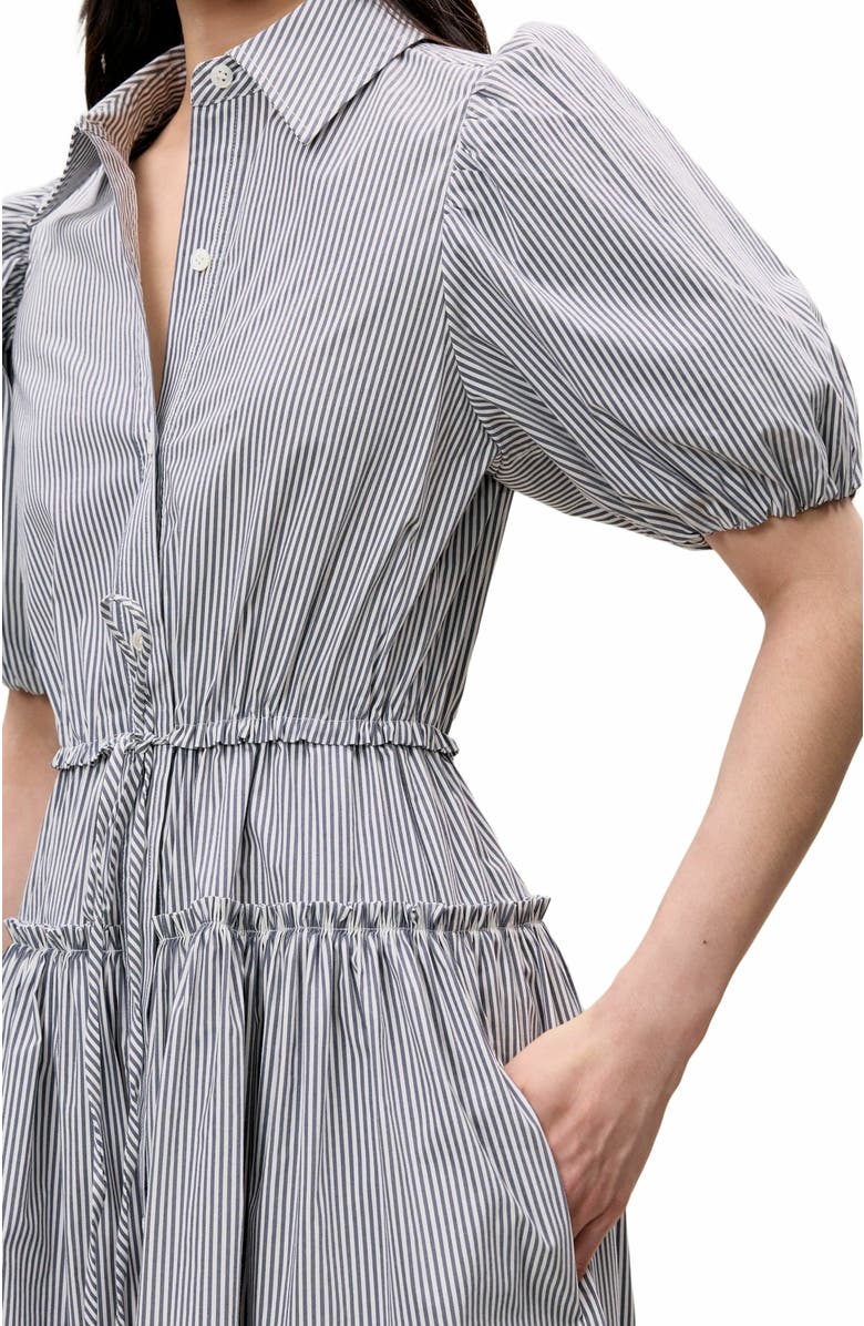 Rebecca Taylor Poplin Shirt Dress, Alternate, color, Blue Stripe