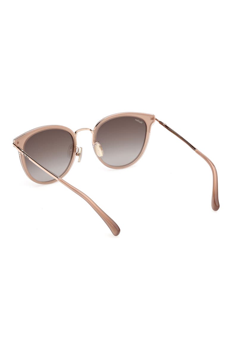 55mm Round Sunglasses, Alternate, color, SHINY BEIGE / GRADIENT BROWN