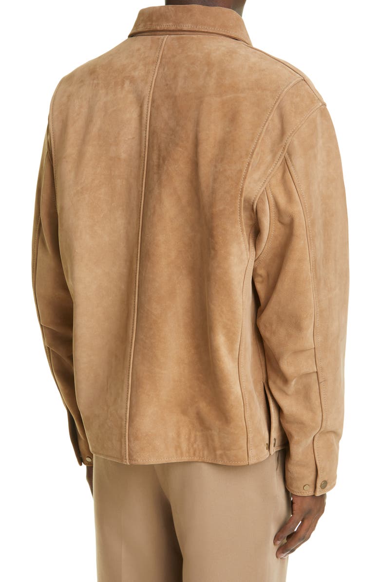 Fear of God Nubuck Leather Jacket, Alternate, color,