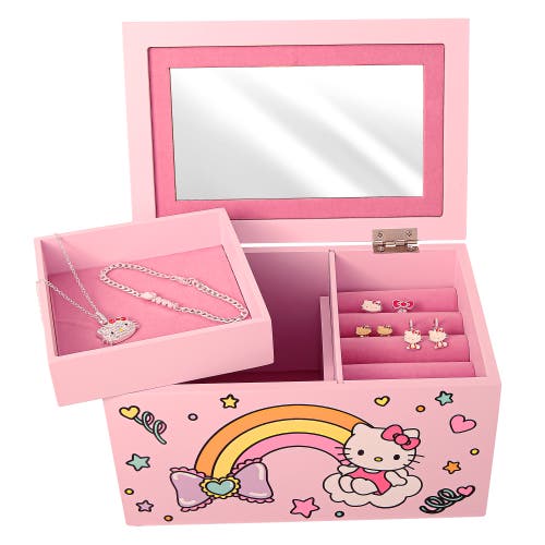Hello Kitty Pink Wood Jewelry Box In Pink